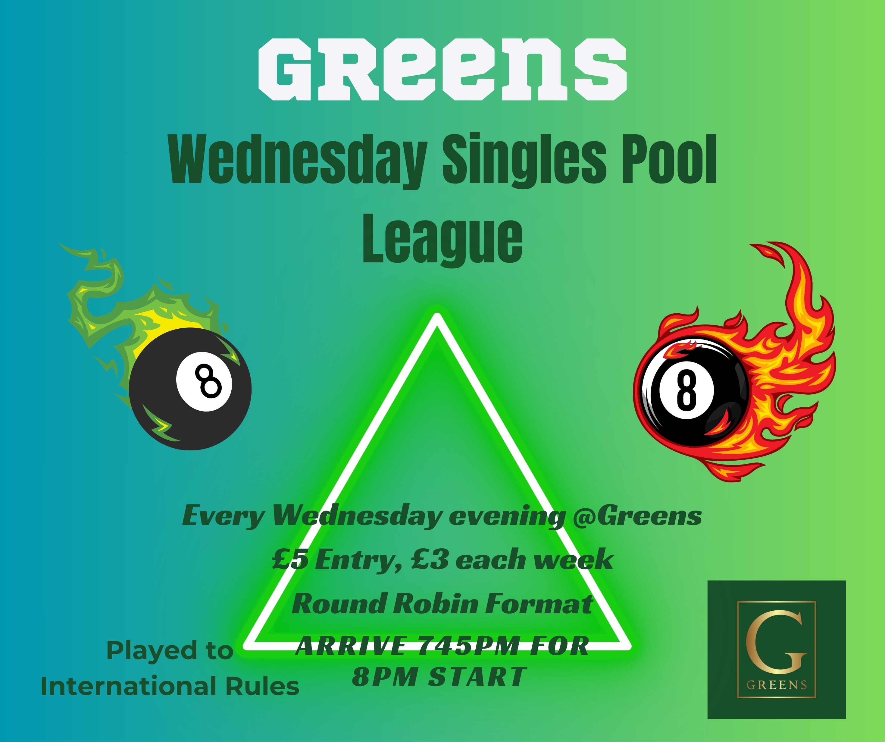 Greens Wednesday Singles Pool League