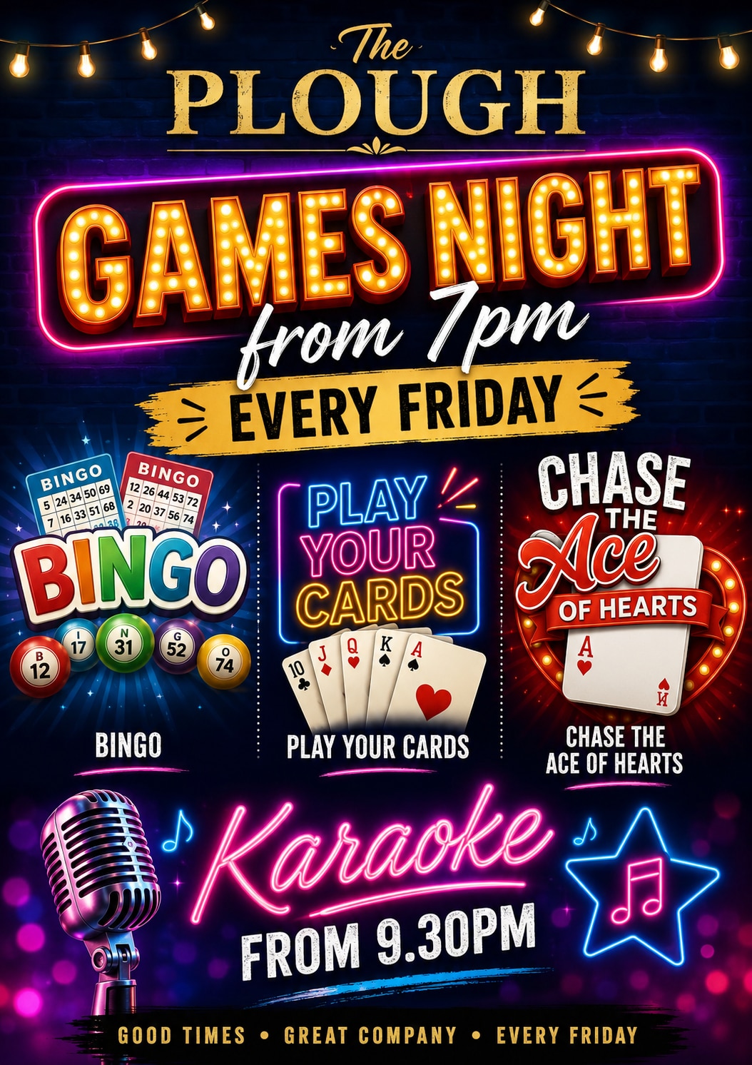 Friday Night Games night & Karaoke