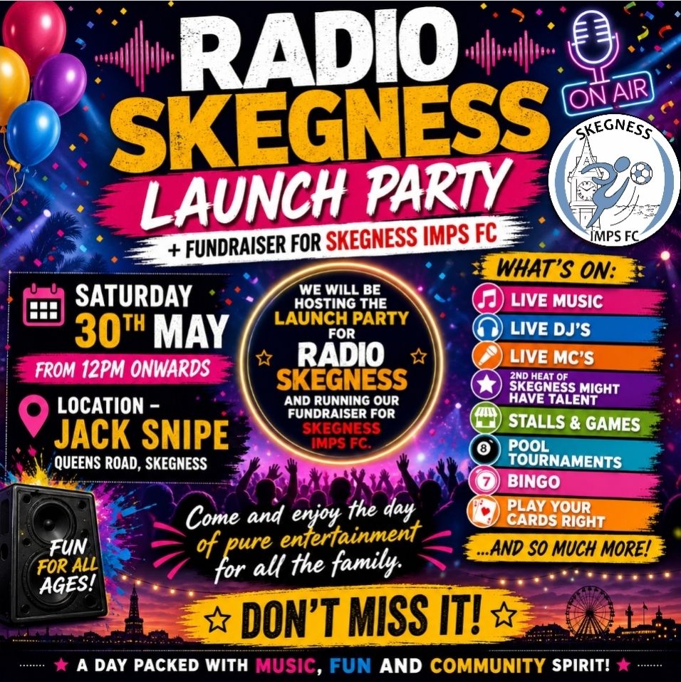 Skegness Radio launch Day and Skegness Imps Charity day