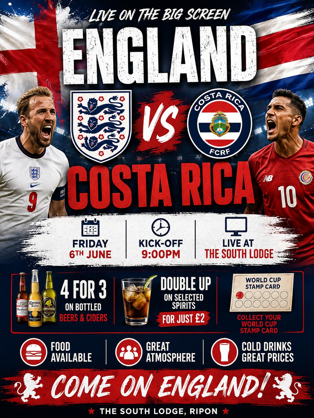 England vs Costa rica