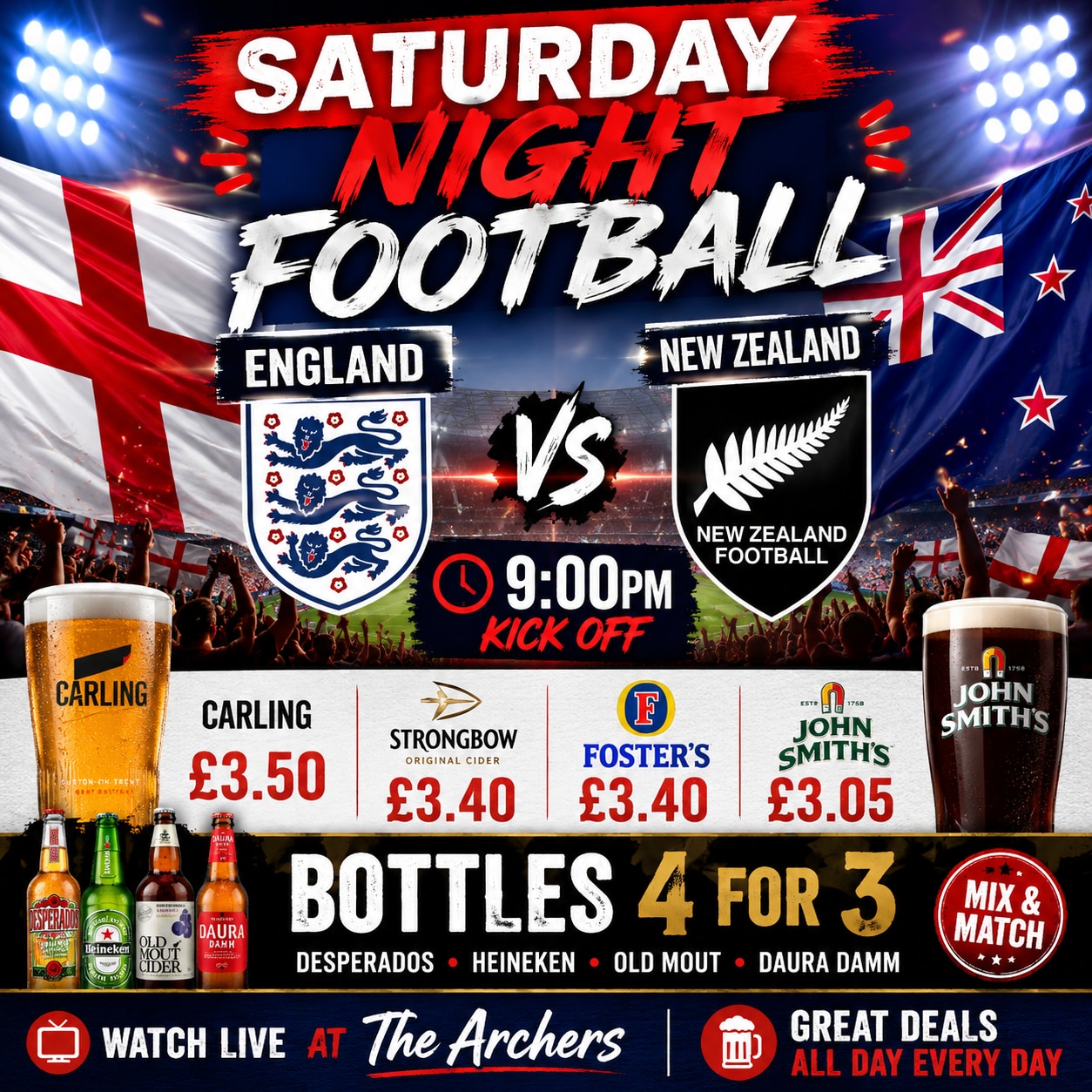 England v New Zealand