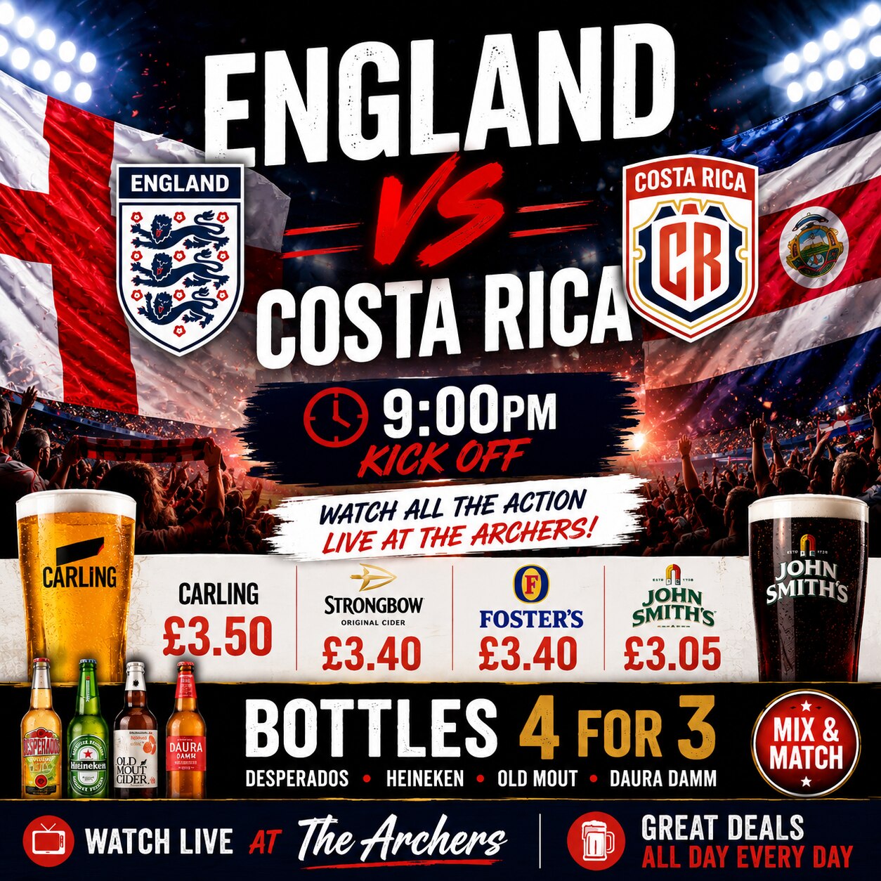 England v Costa Rica