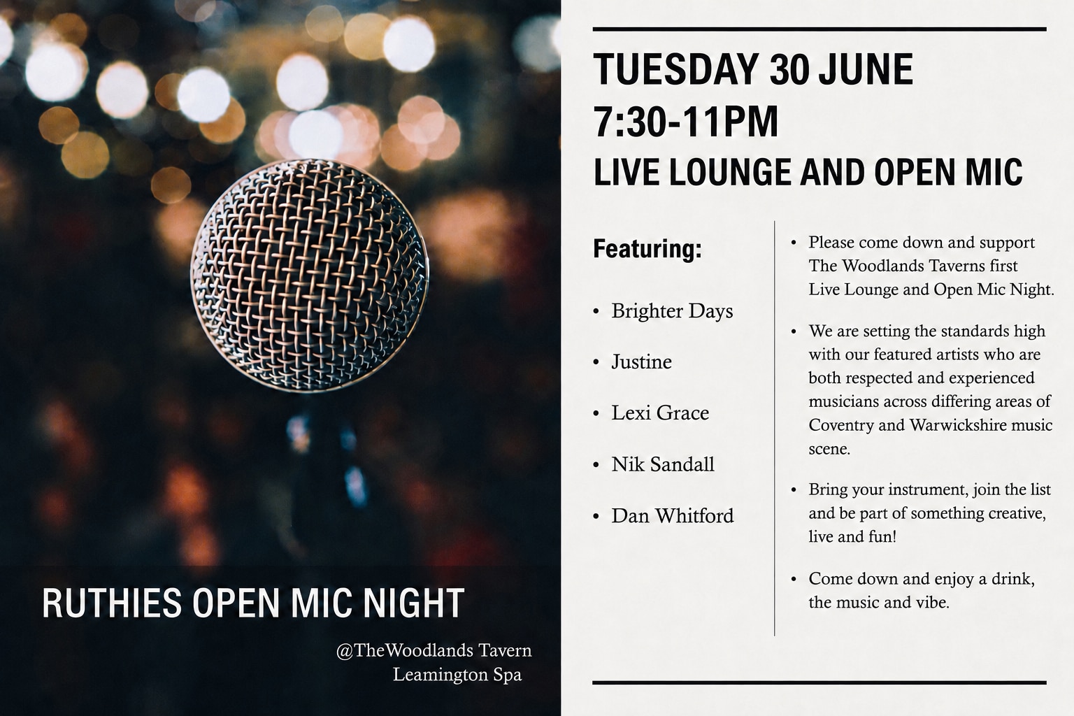 Ruthies live lounge and open mic 