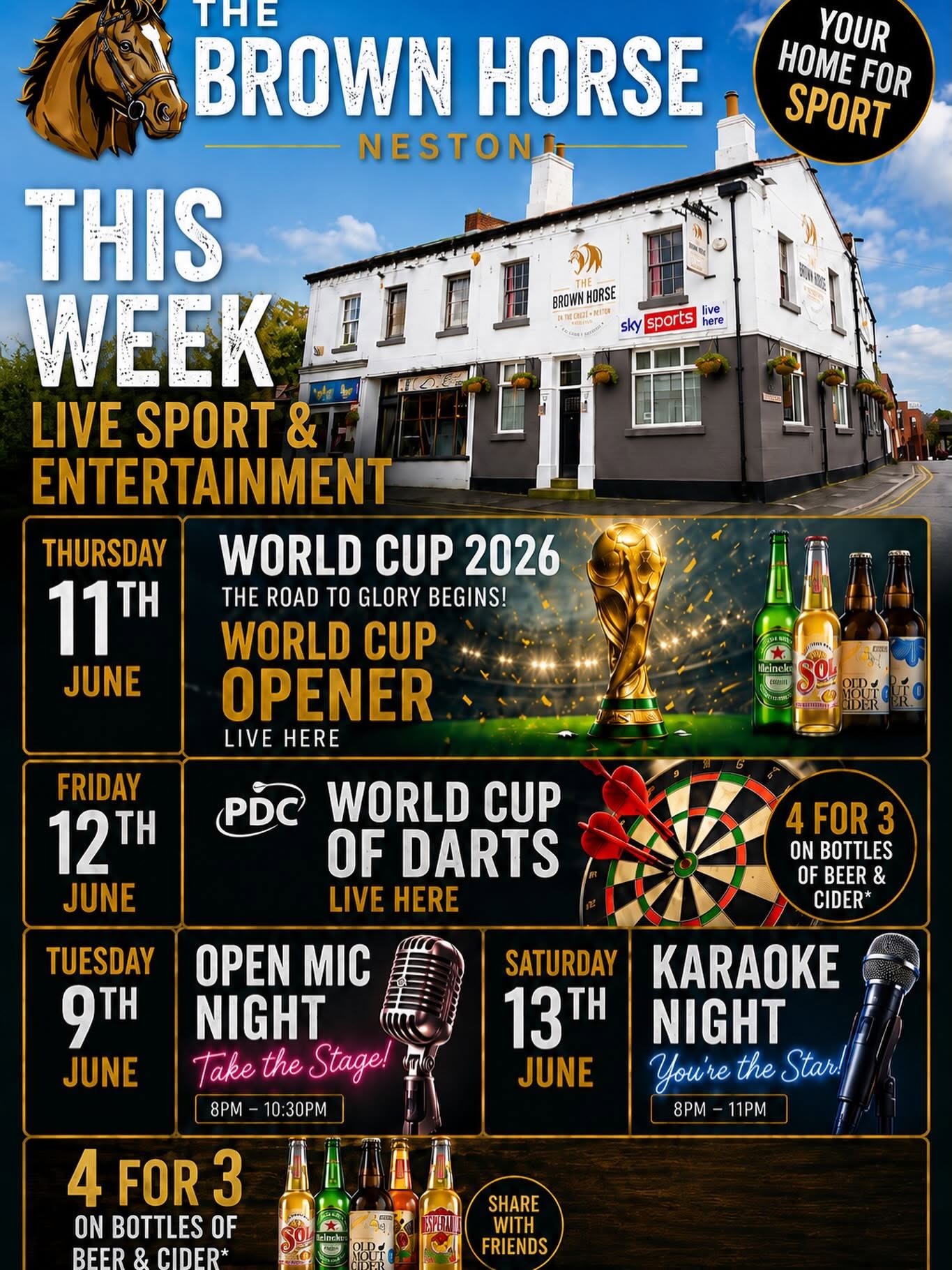 This week at The Brown Horse Neston
