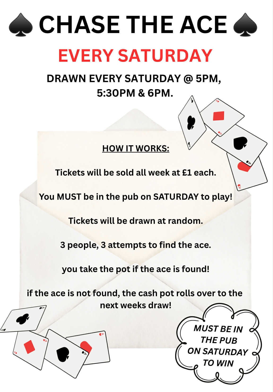 Chase the ace Saturday