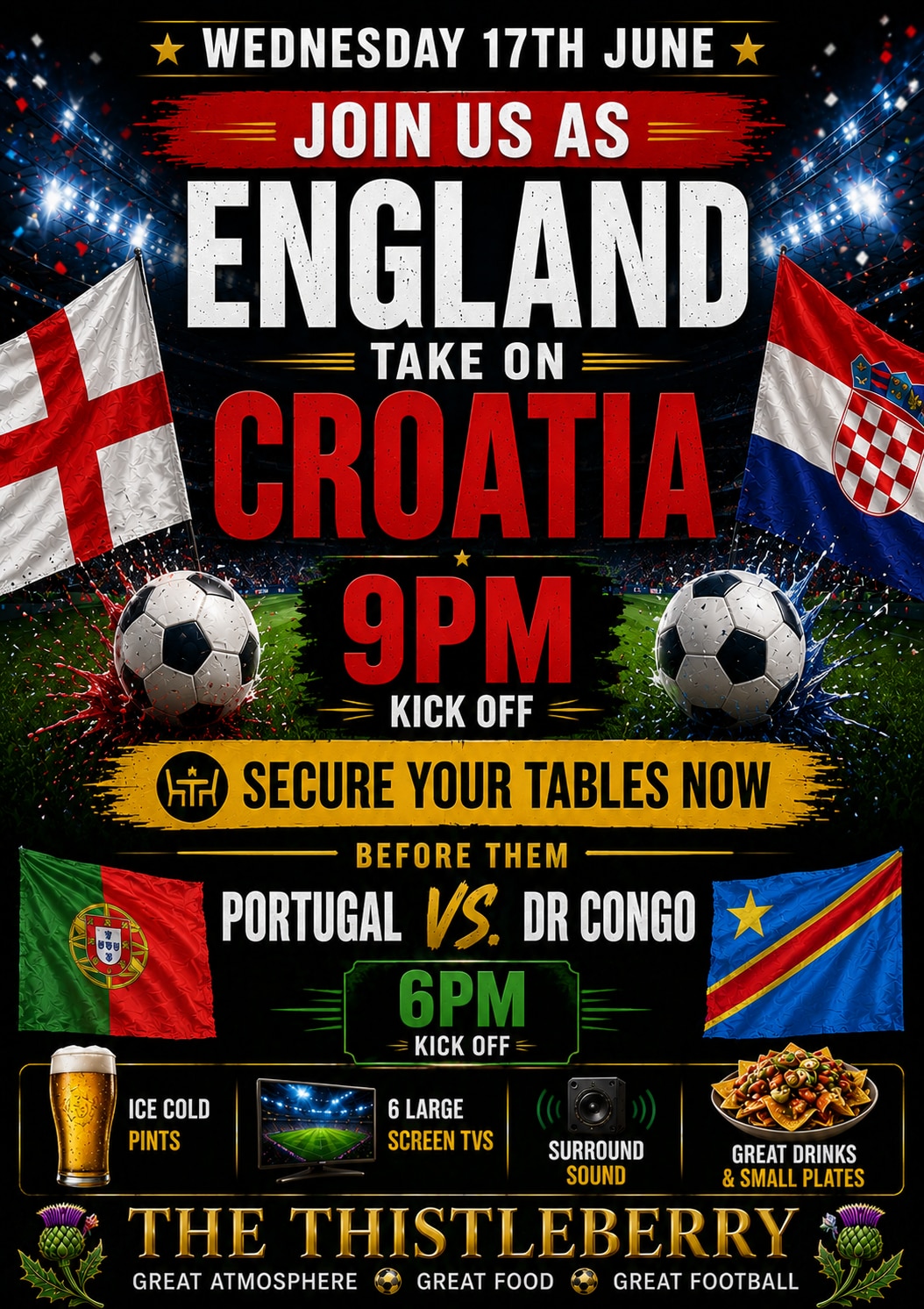 Watch as England take on Croatia