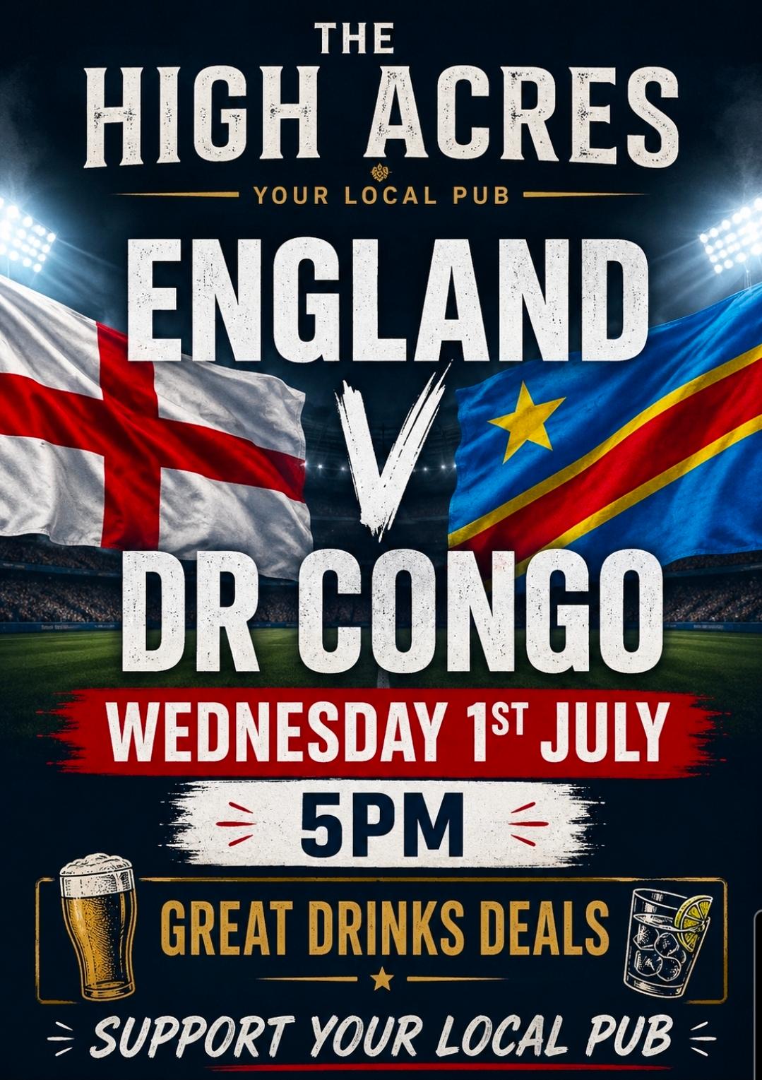 England v DR congo