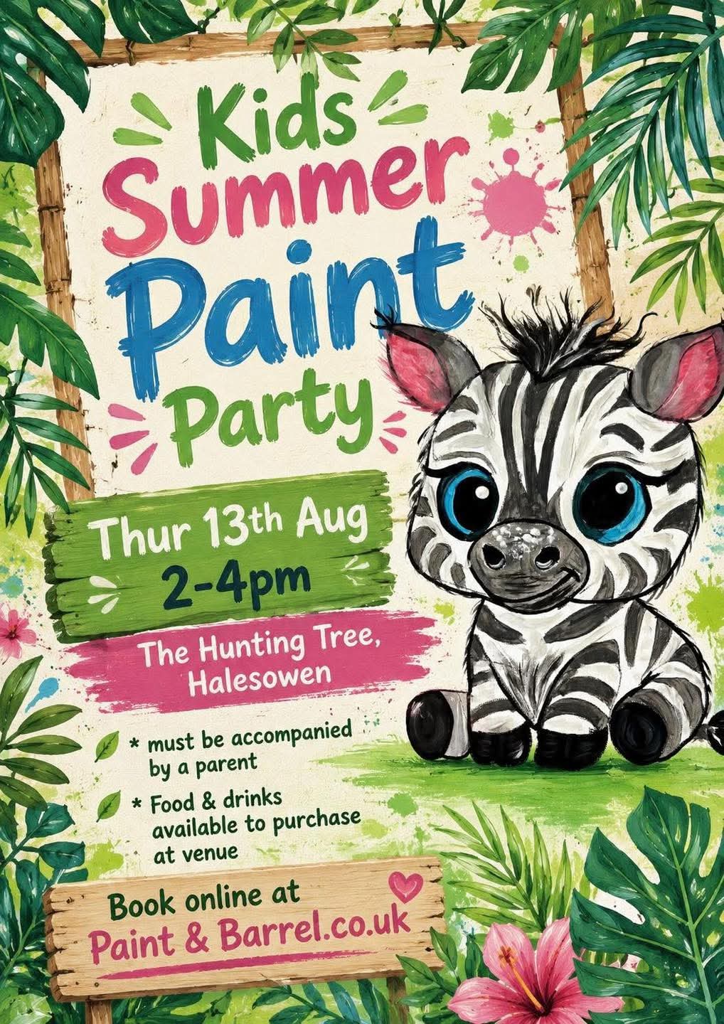 Kids summer time paint party