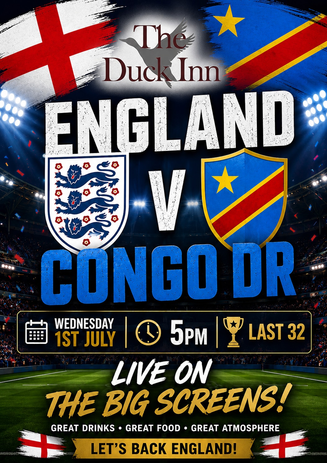 England v Congo DR