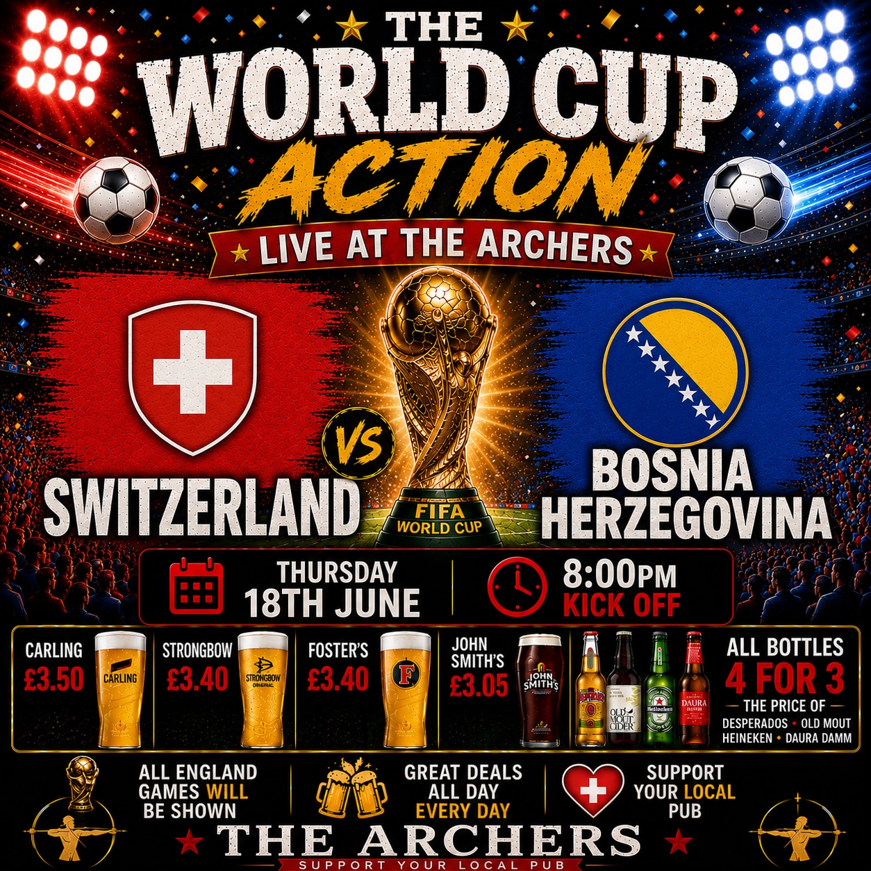 Switzerland v Bosnia Herzegovina