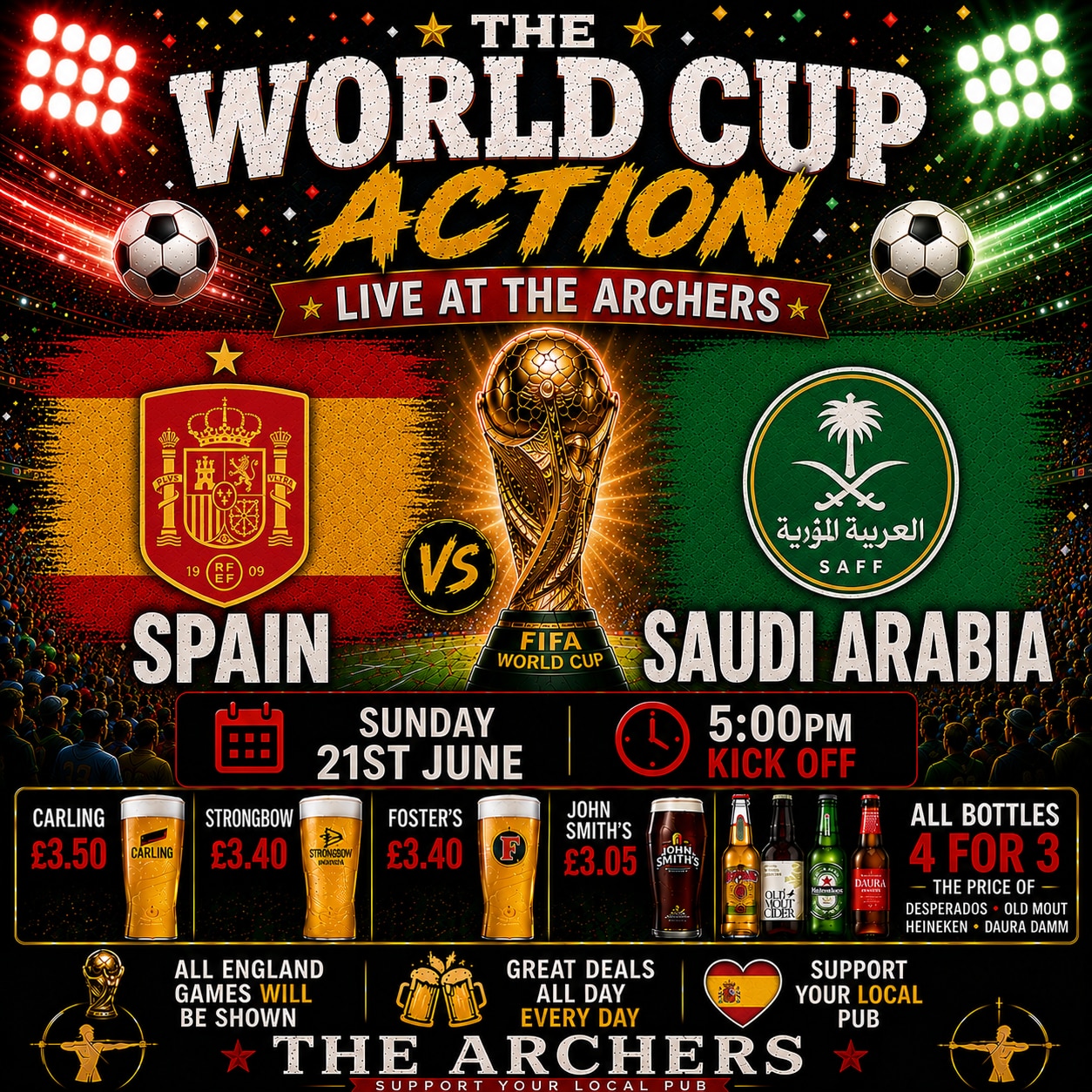 Spain v Saudi Arabia.