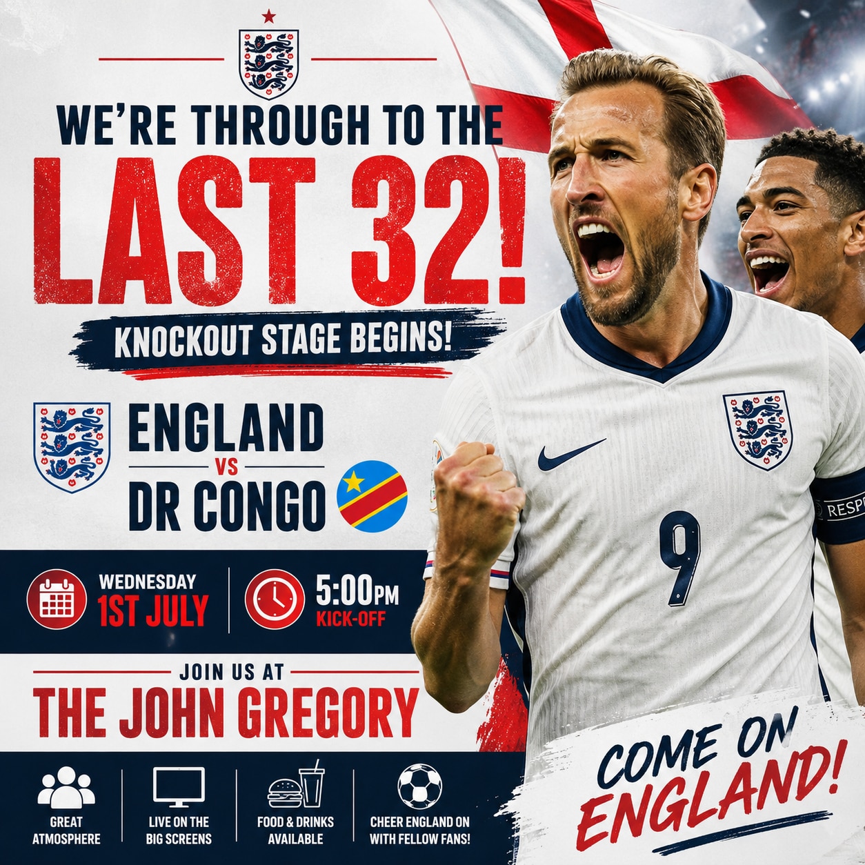 England 🏴󠁧󠁢󠁥󠁮󠁧󠁿 v DR Congo 🇨🇩 