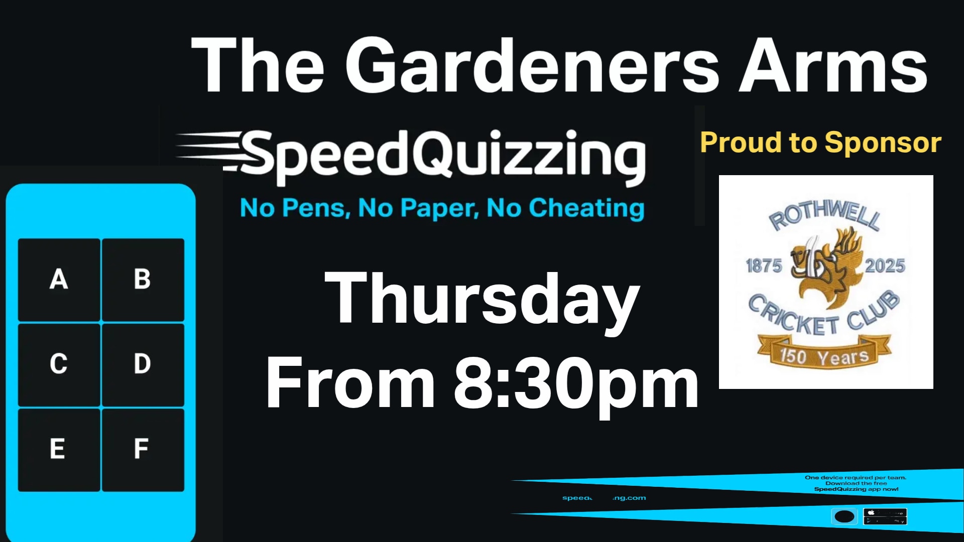 Speedquizzing At The Gardeners