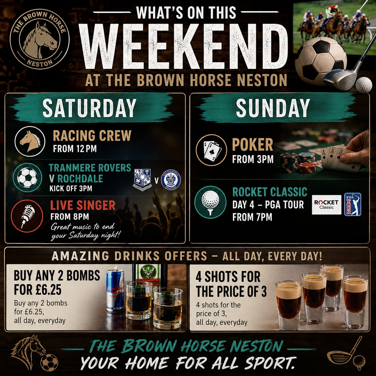 The weekend: 1st Aug at The Brown Horse Neston
