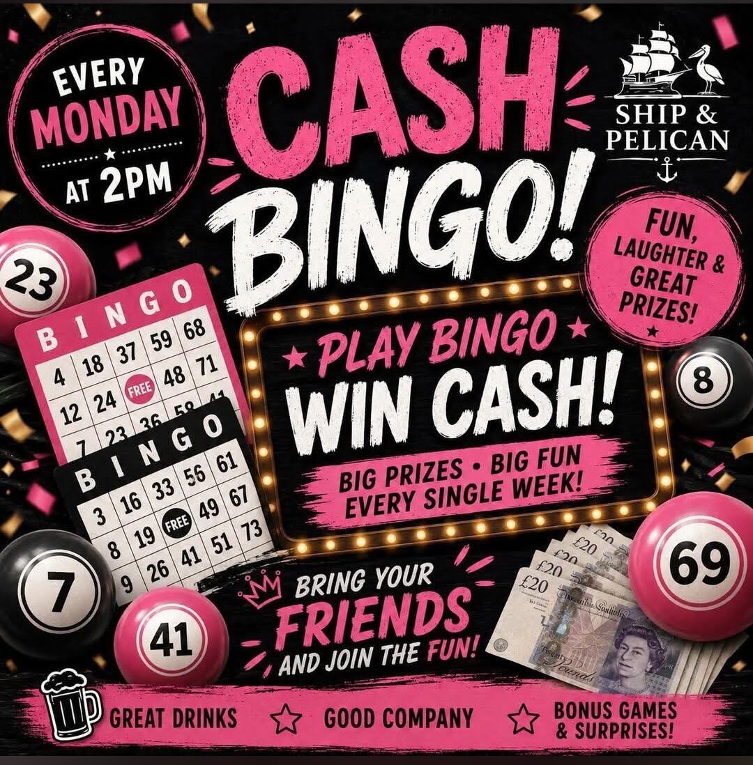 Cash Bingo Monday From 2pm
