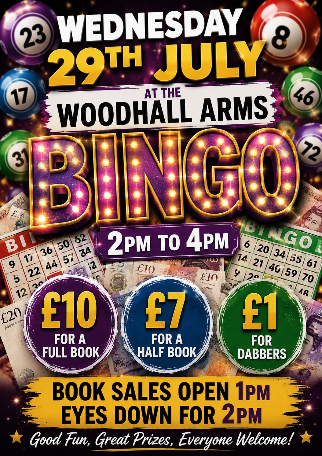 Cash Only Bingo
