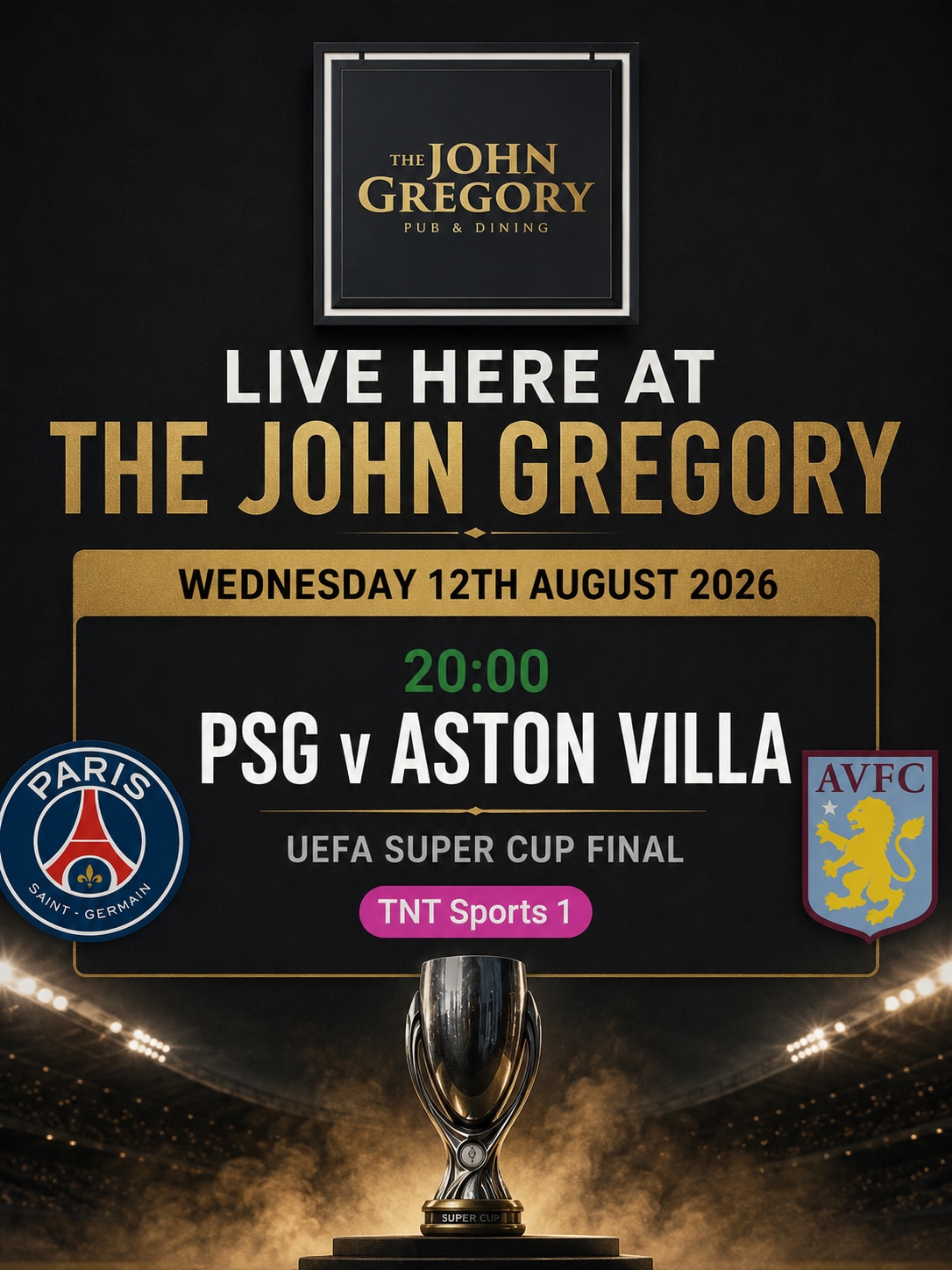 ⚽️ UEFS Super Cup Final. PSG V Aston Villa ⚽️