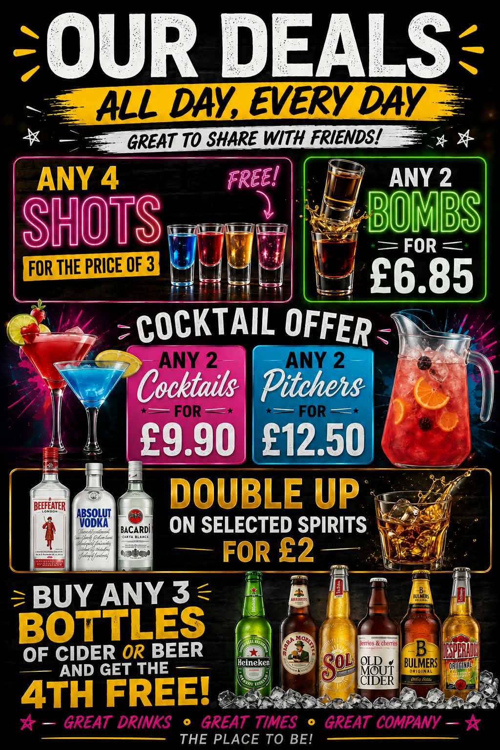 Drink Offers - All Day, Everyday!!!