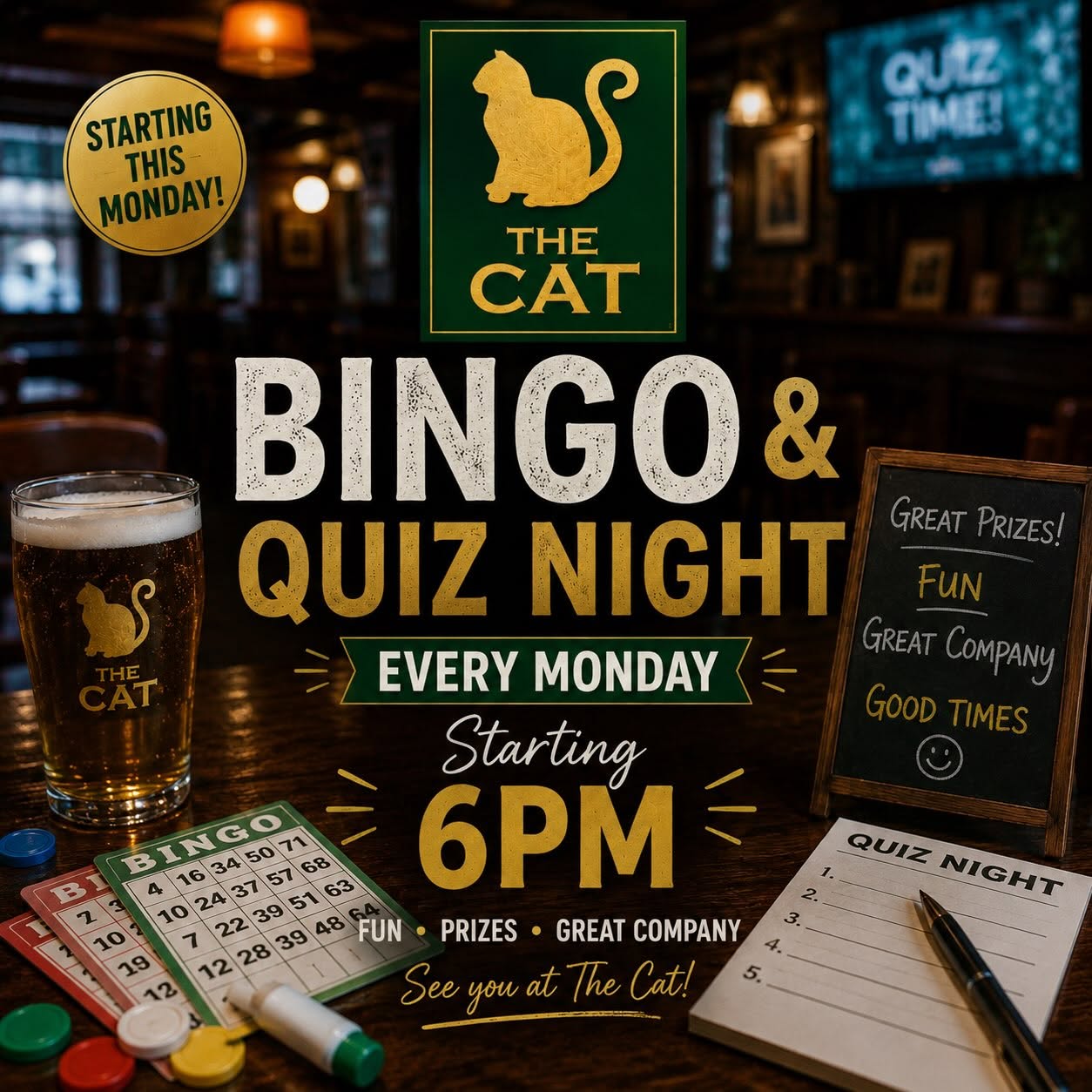 PLAY YOUR CARDS RIGHT QUIZ  AND BINGO 