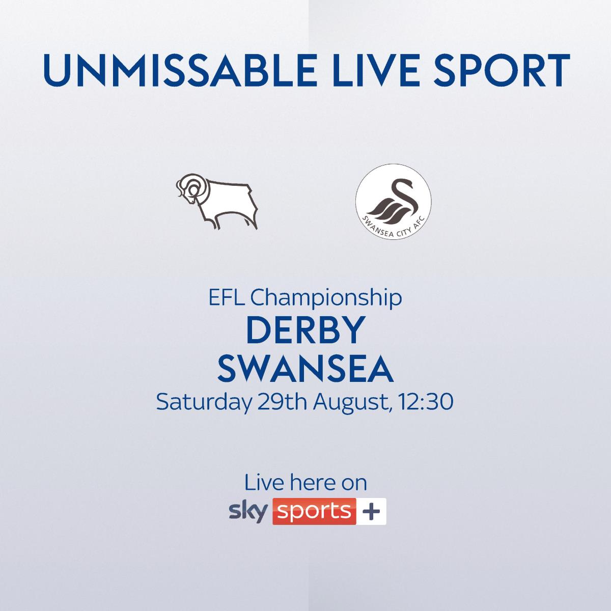 Derby County vs Swansea City – Live at The Queen Victoria ⚽