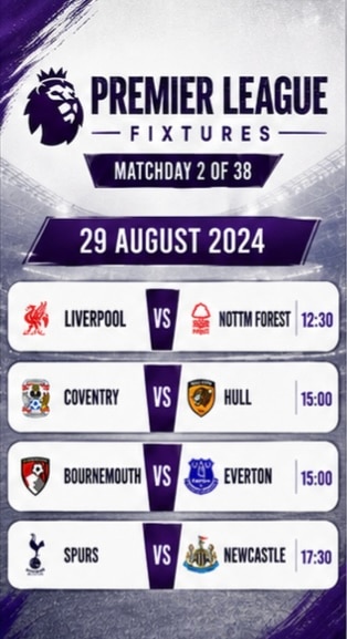 SUNDAY 29TH AUGUST