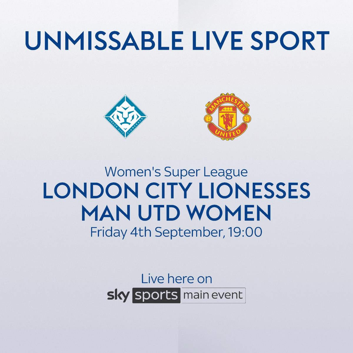 London City Lionesses v Manchester United Women – Live at The Queen Victoria