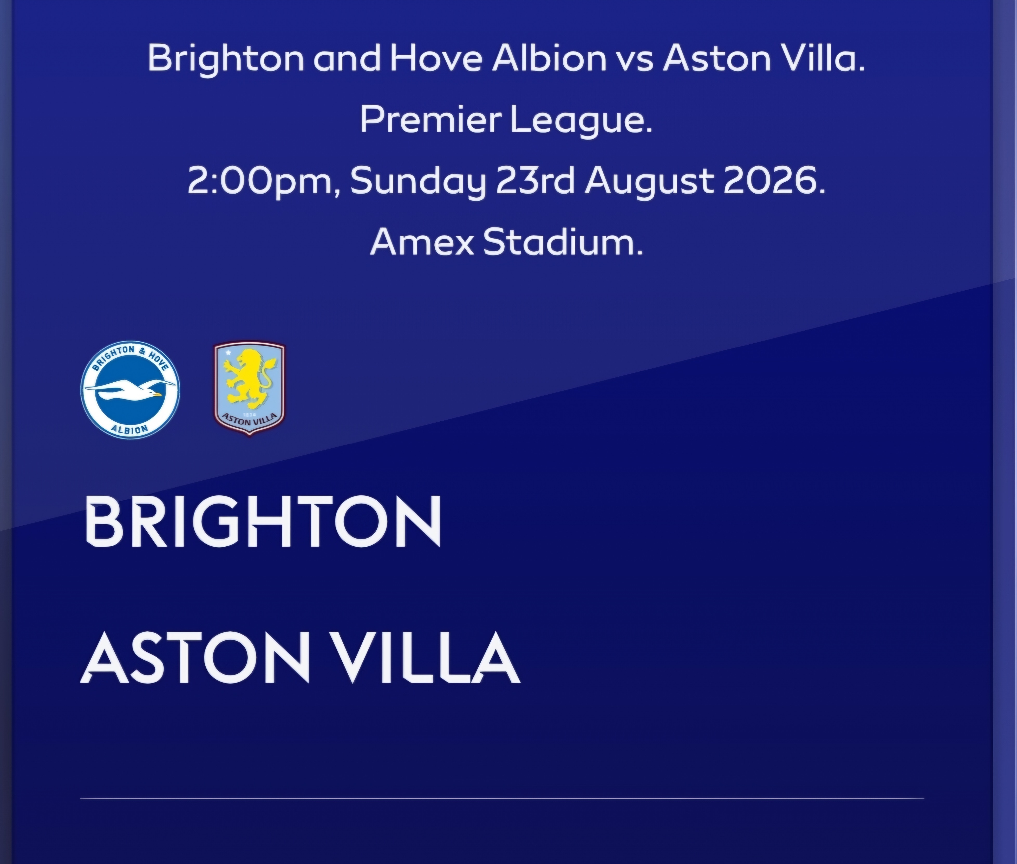 Brighton vs Villa