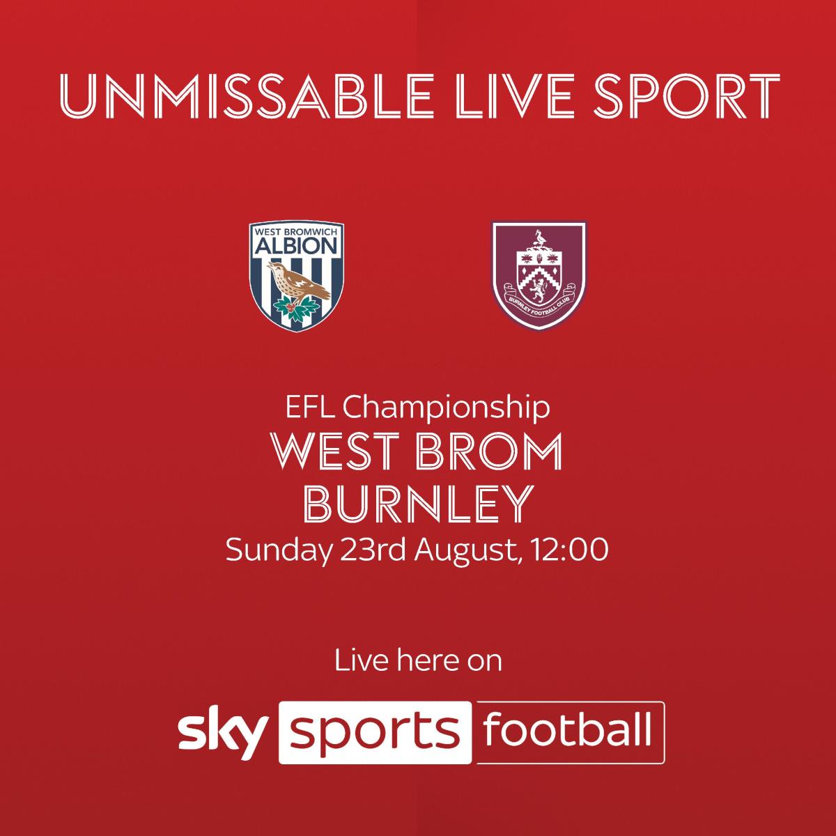 West Bromwich Albion vs Burnley – Live at The Queen Victoria ⚽