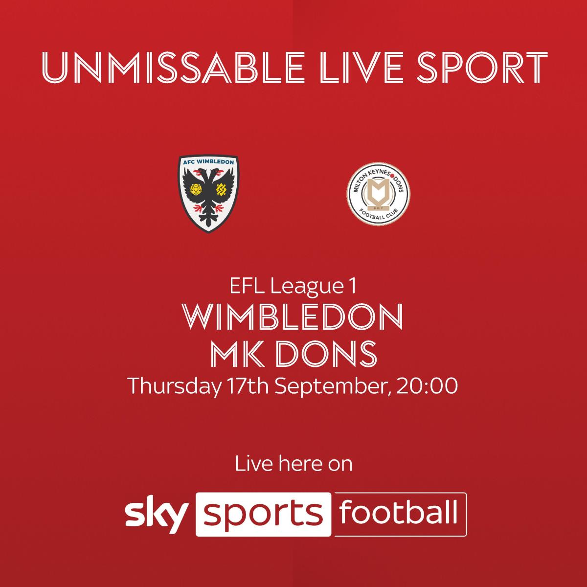 ⚽️ Wimbledon V MK Dons ⚽️