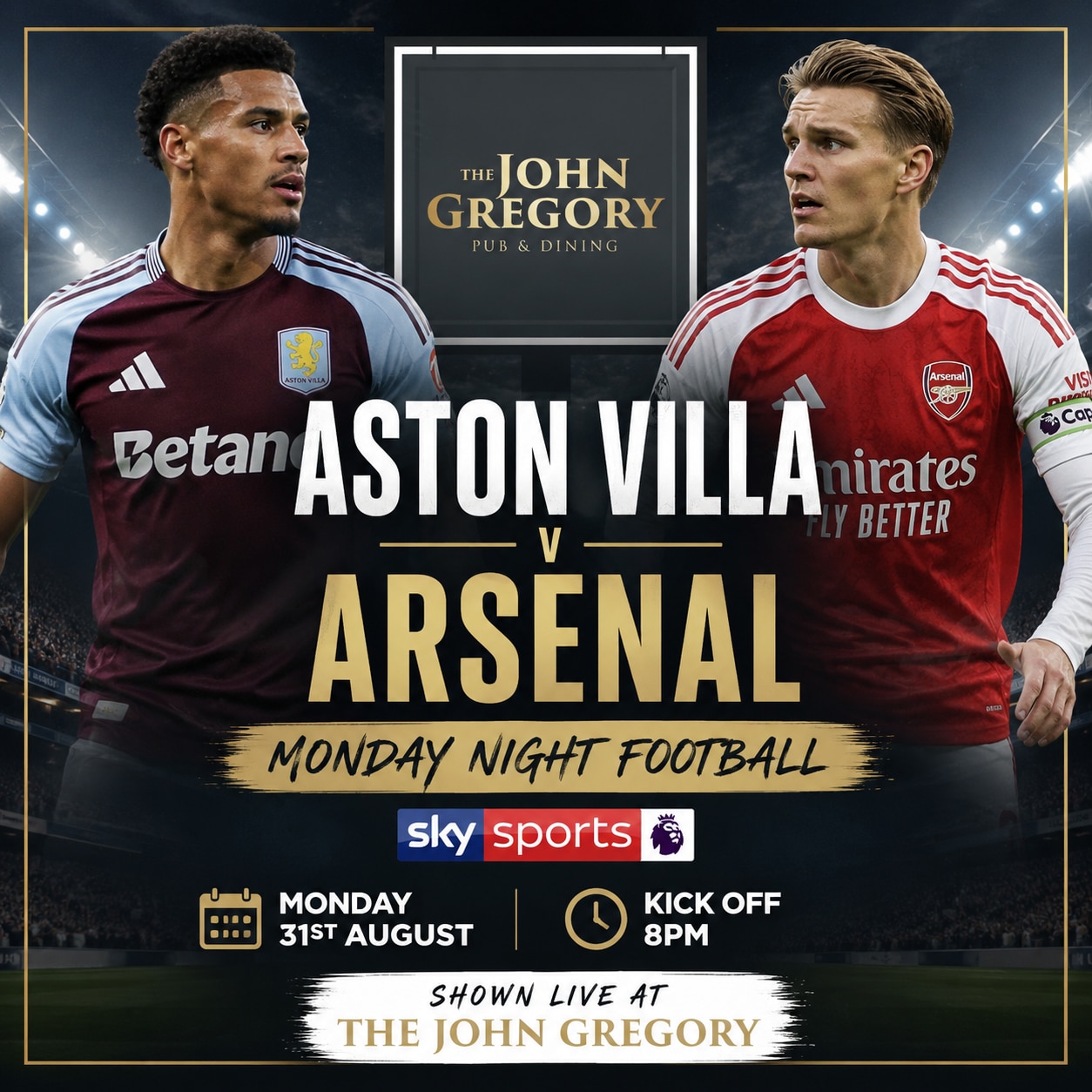 ⚽️ Aston Villa V Arsenal ⚽️