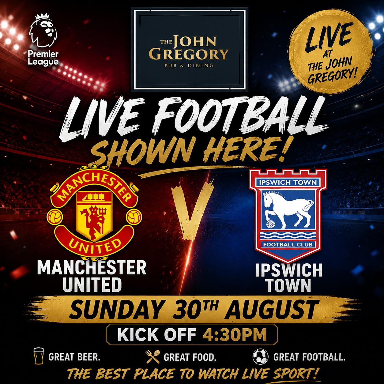 ⚽️ Manchester United V Ipswich Town ⚽️