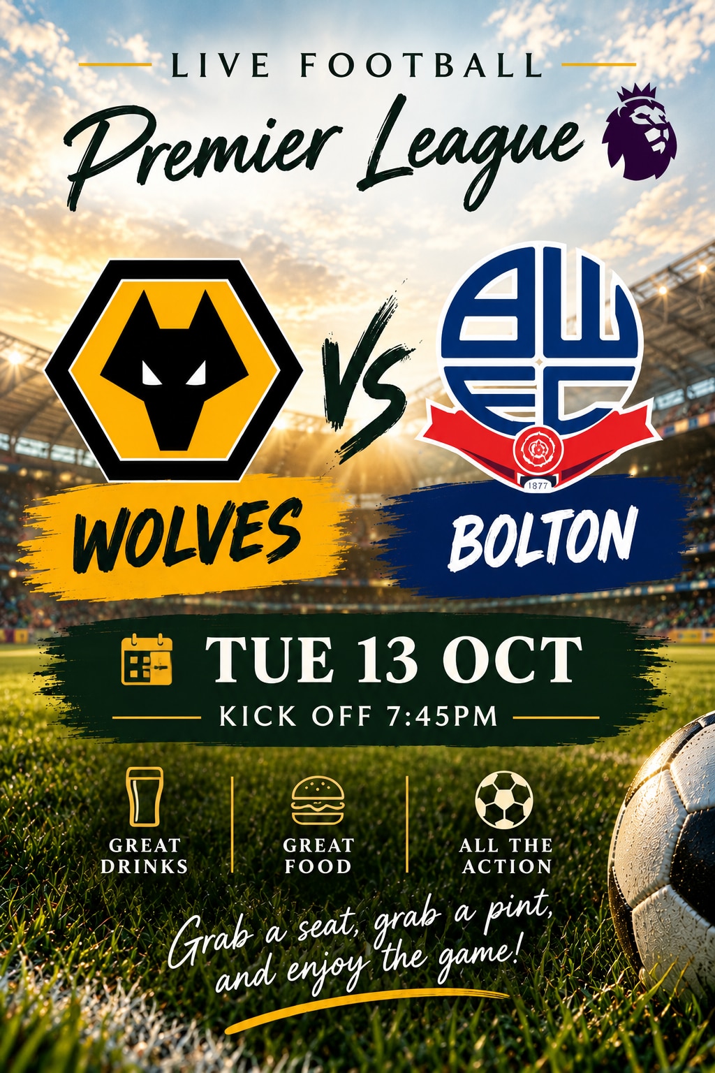 WOLVES VS BOLTON 19:45 !!!