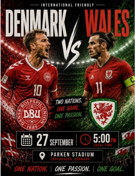 Denmark vs Wales 