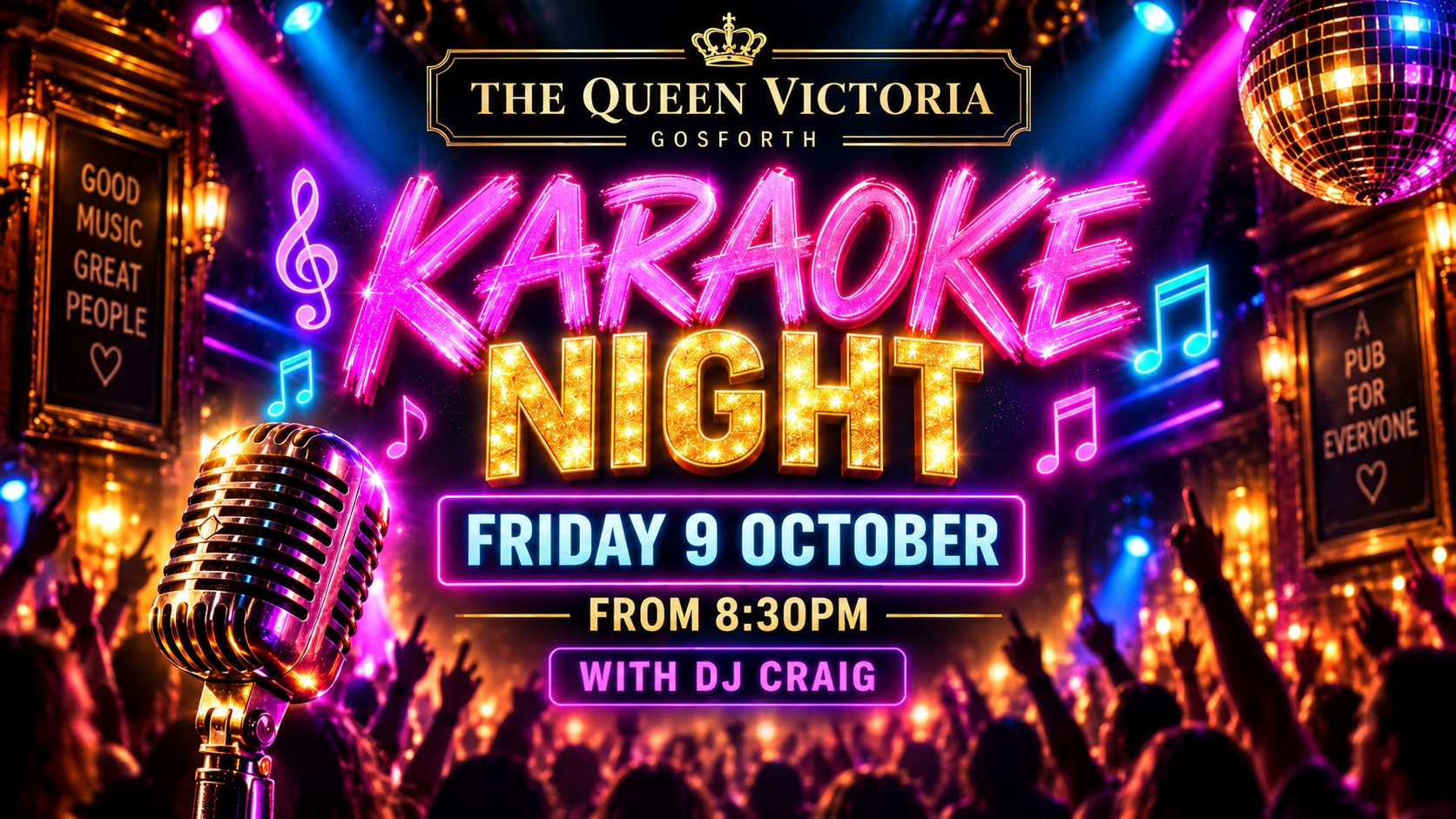 Karaoke Night with DJ Craig – Friday 9 October