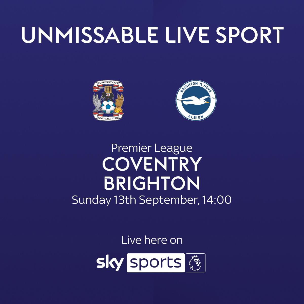 Coventry City vs Brighton & Hove Albion