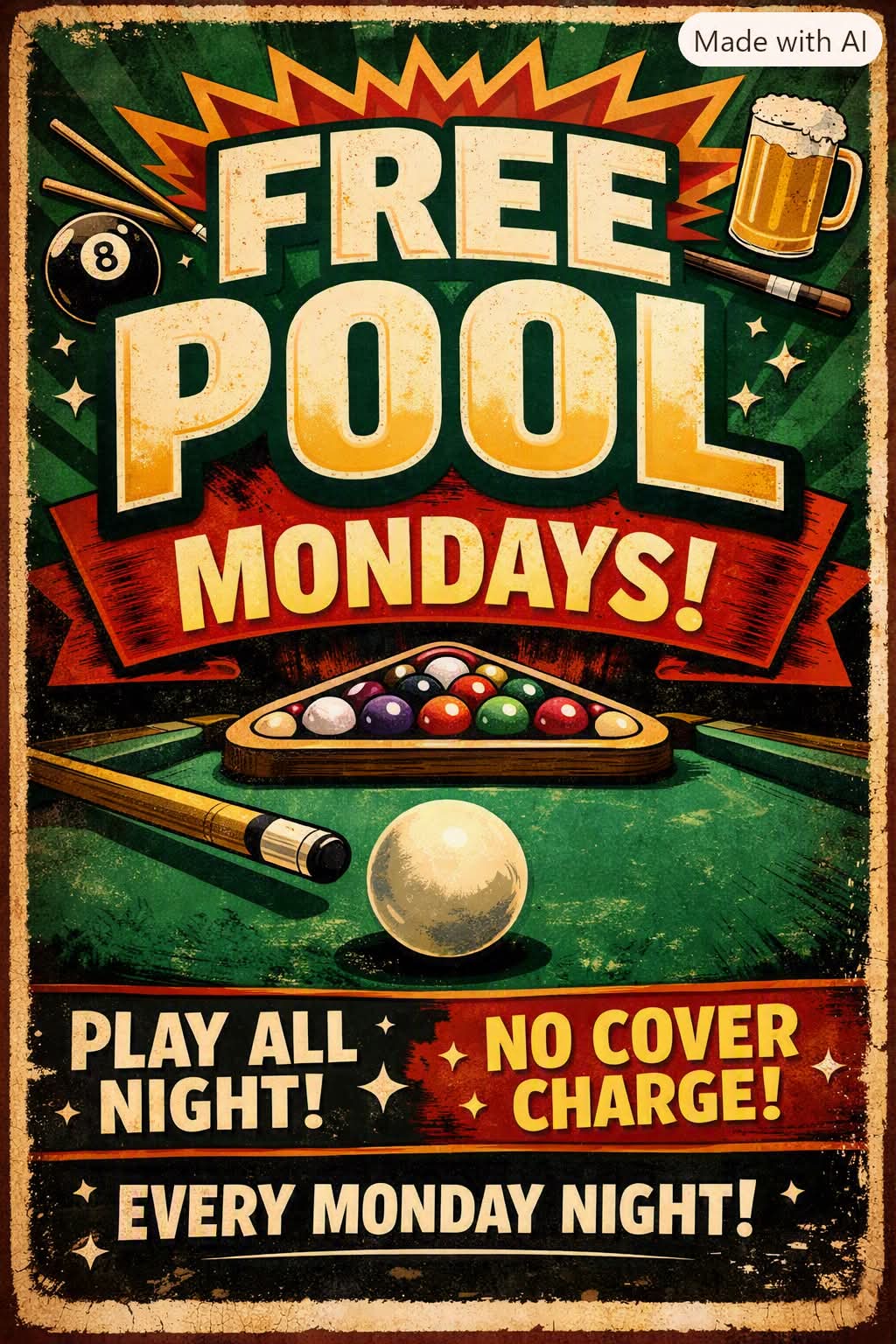 Free Pool Monday