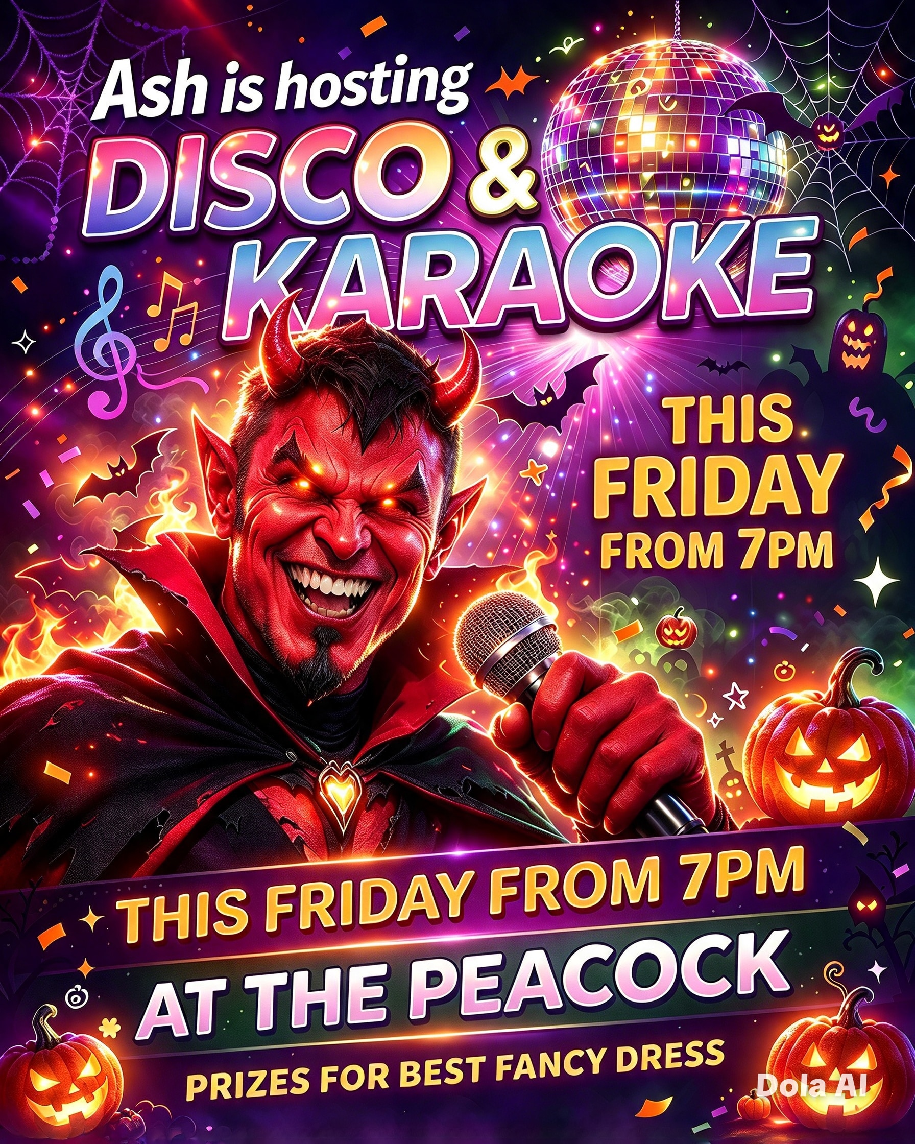 Halloween disco and karaoke