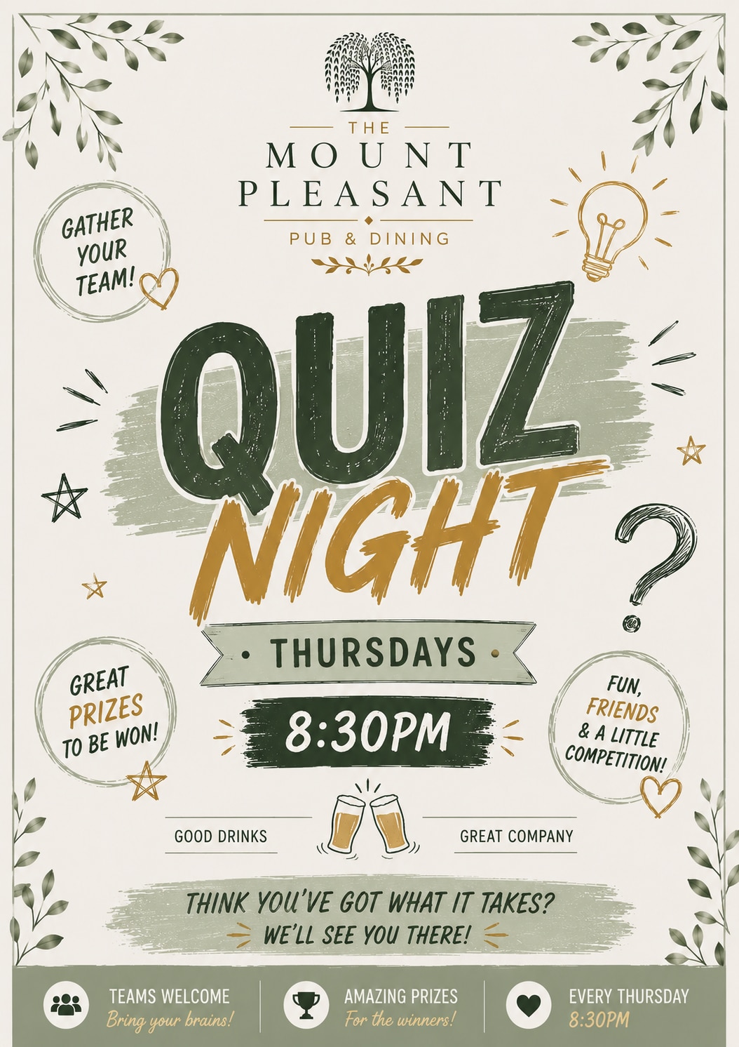 QUIZ NIGHT EVERY THURSDAY!