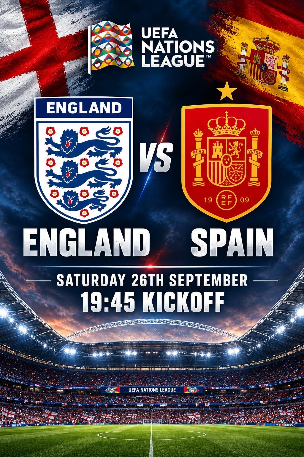 England V Spain