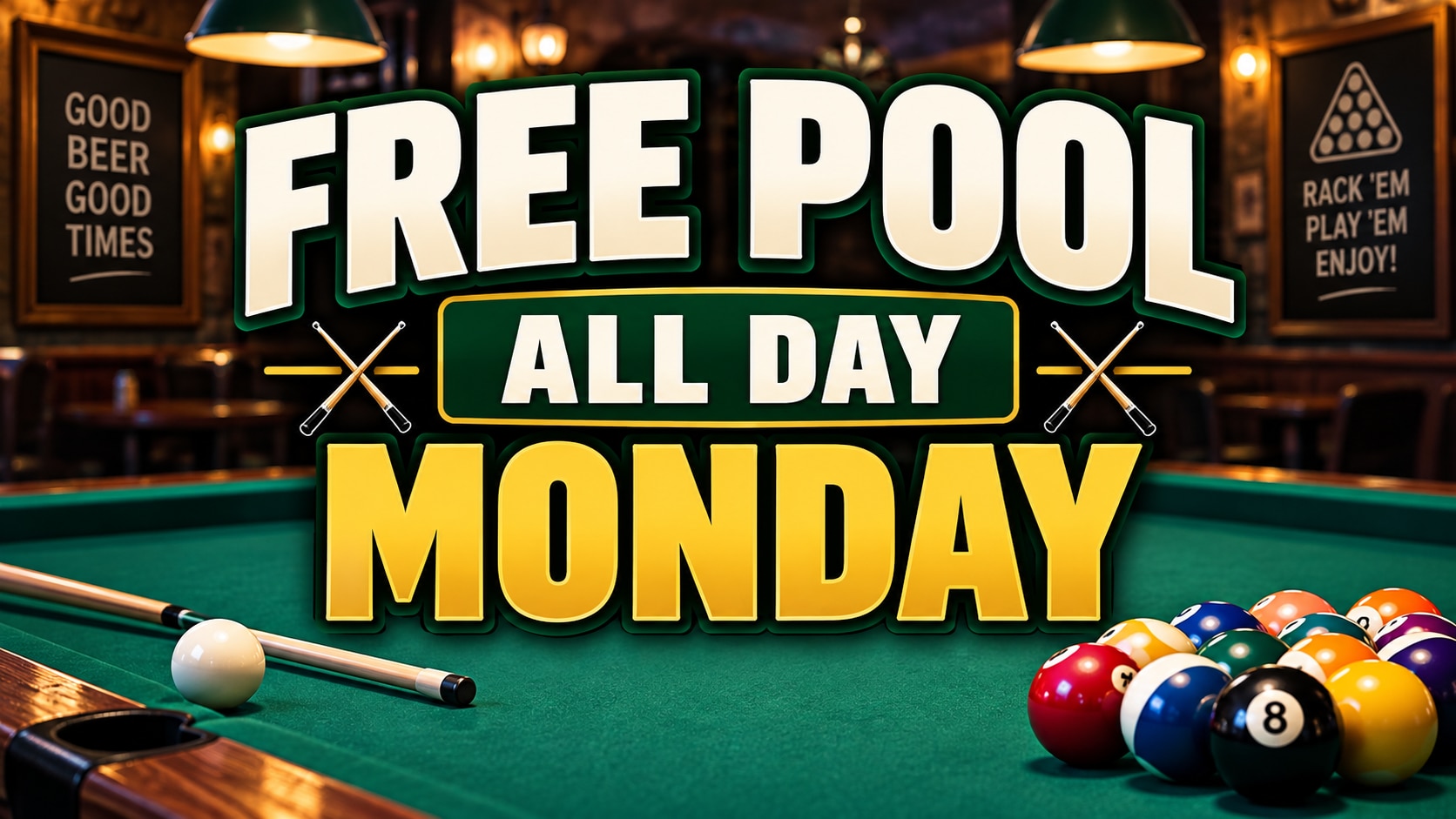 Free Pool Every Monday