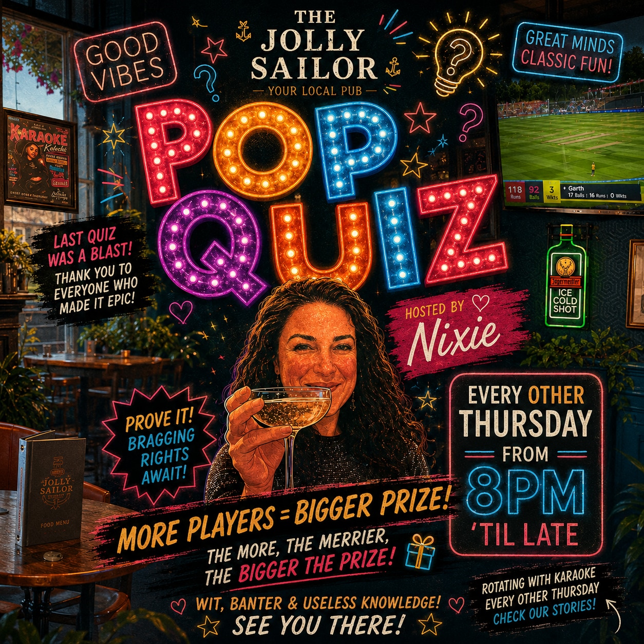 Pub Quiz at The Jolly Sailor Thursday 15th October | From 8:00 PM